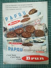 585 ANTIQUE 1960 Papou Chocolate Cookie BROWN - Box Base EPEDA