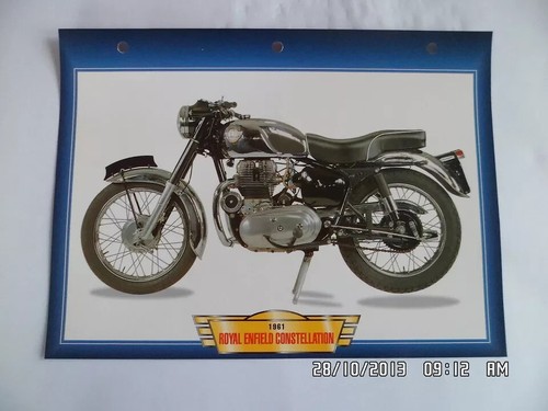 Carte fiche moto royal - carte,