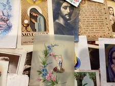 Lot de 60 anciennes images religieuses