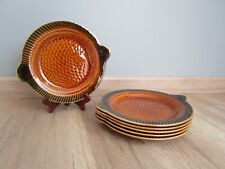 6 Sarreguemines Earthenware Fish Shape Slipper Fish Plates