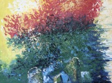 Large painting modern dripping