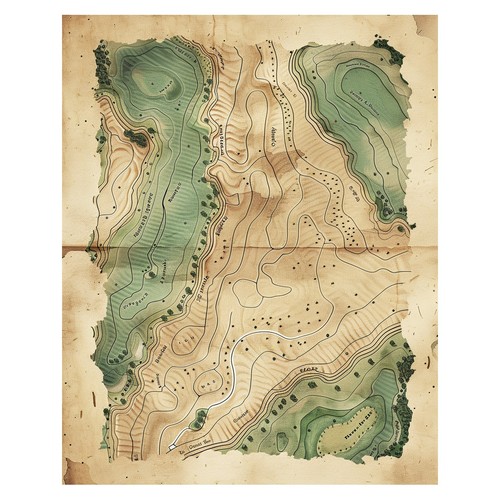 Affiche vintage carte - affiche,