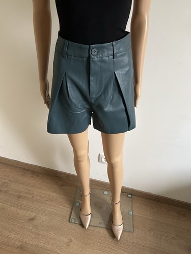 Short vert simili cuir - short,