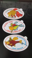 lot of 3 large fish stickers SERA aquarium 16.5 cm / 10.5 cm