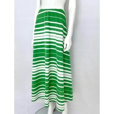 Maxi jupe rayée verte et