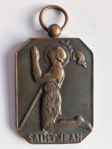 Medaille bronze saint jean - bronze,
