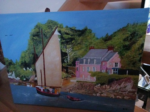 Tableau peinture huile sur - peinture,