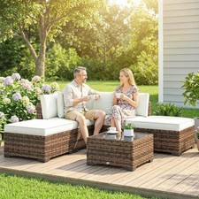 Salon Jardin Rotin Outsunny 6