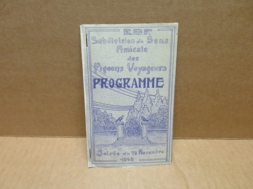 Colombophilie programme - colombophilie,