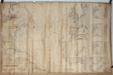 Antique 1875 / 1876 JAMES IMRAY & SON Blueback Chart No. 63 : NORTH ATLANTIC