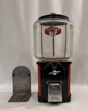 Victor Topper 1 Cent (Penny) Gumball Machine  Square Glass Globe 1950s No Key