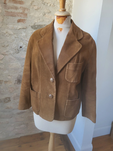 Veste daim camel femme - veste,