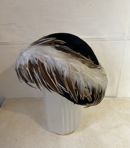 Chapeau bibi plumes ancien - bibi,