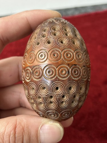 Oeuf corozo sculpté - en,