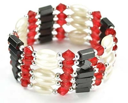 Bracelet magnetique rouge - bracelet,