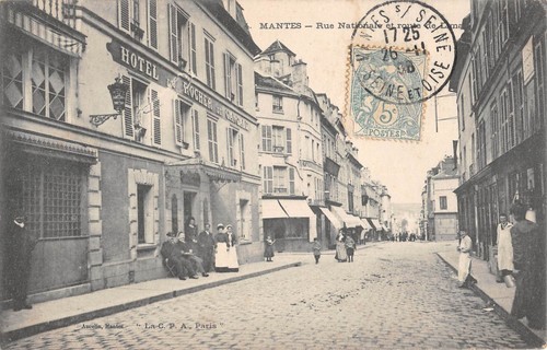 Cpa mantes rue nationale - /,