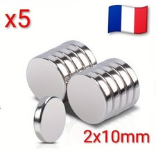 5x Aimant Néodyme 2x10mm Puissant Rare Earth DIY, Modélisme, Atelier, Fixation 