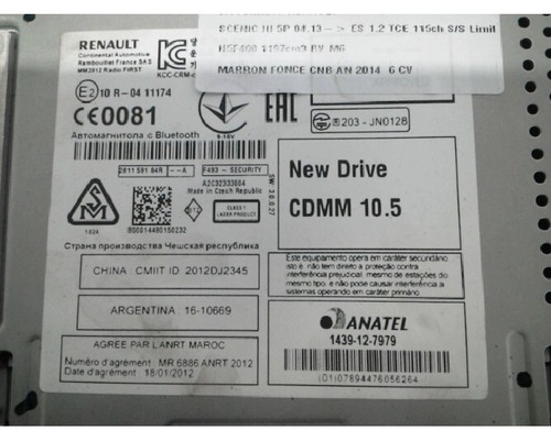 Autoradio recepteur renault - ,