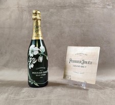Wooden board decorative champagne bottles Perrier-Jouët France 1980s