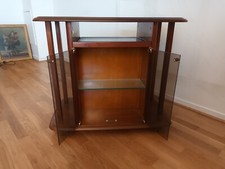 desserte roulante en merisier massif