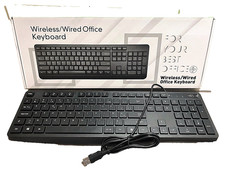 Clavier AZERTY filaire USB noir ergonomique léger Confort PC Mac