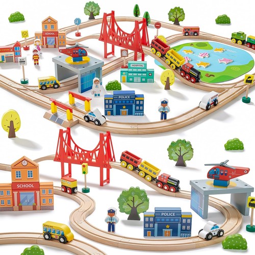 Train bois rails tiny land - tiny,