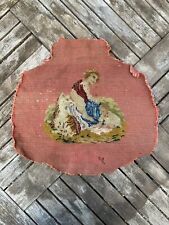 Wool Tapestry Seat Antique Embroidered Chair