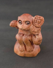 JAPON NETSUKE Breloque En Bois