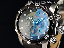 RARE Invicta JT Reserve 54mm Venom Swiss Made 5040D Chrono Silver Blk SS Watch