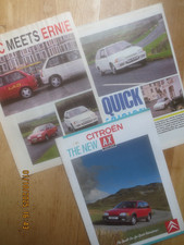 Citroen AX Brochure 1988 inc. AX GT & 14TRS, 11TRE etc., & Citroen AX GT Reports