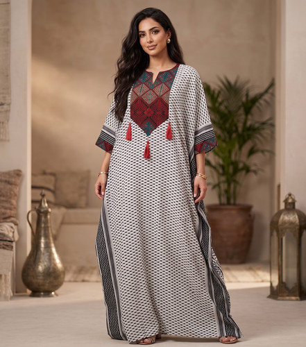 Abaya papillon palestinien
