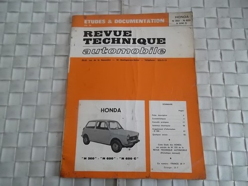 Revue technique honda 360 - technique, n