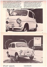 1965 Fiat 600D, 32 Horsepower, Detailed Canadian Issue ROAD TEST Report
