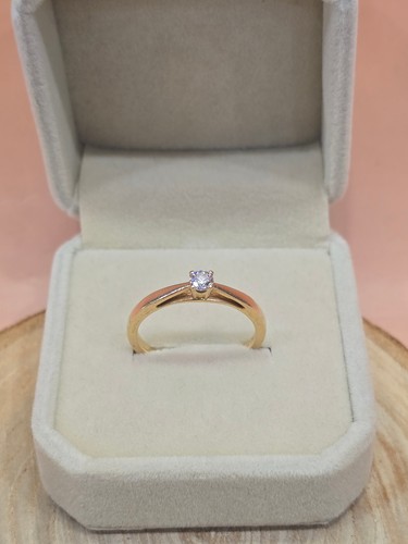 Bague type solitaire jaune - type,