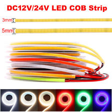 5m COB LED Bande Lumière 3mm 5mm Largeur 400LEDs/m Haute Densité LED Strip Lampe