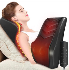 OMASSA NECK MASSAGER WITH HEAT 3D KNEADING PILLOW PAIN RELIEF STRESS RELAX BLACK
