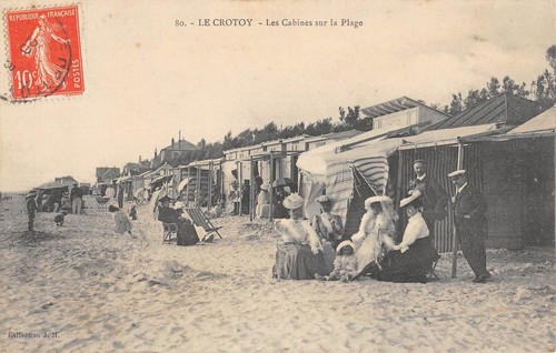 Cpa crotoy les cabines - /,