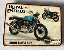 plaque métal vintage Royal Enfield 650 Dominator