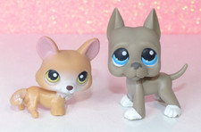 LOT authentic LPS LITTLEST PETSHOP dog corgi 183 184 great dane chien pet shop