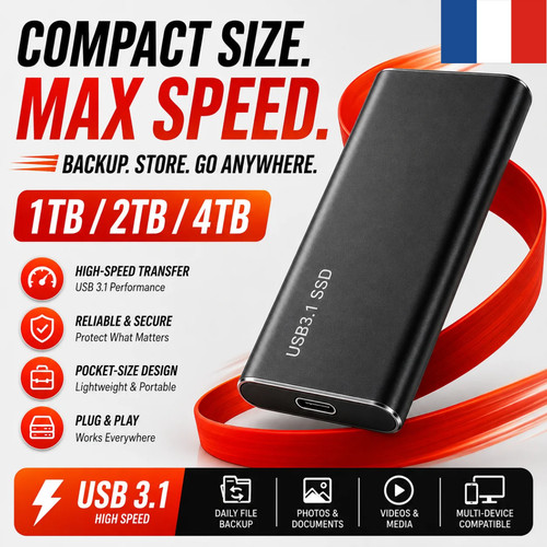 Ssd externe portable - ssd,