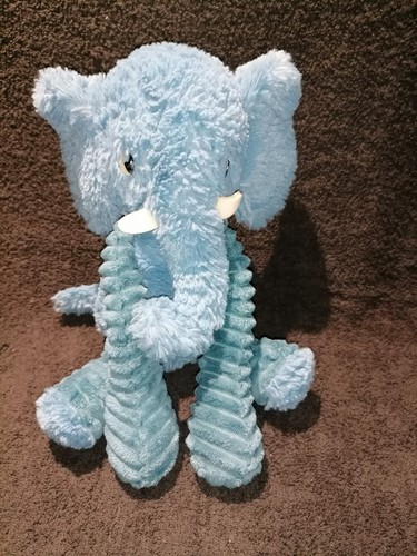 Doudou peluche éléphant bleu