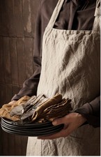 Ferm Living Linen Cotton Blend Natural Fabric Minimalist Apron European One Size