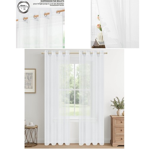 Cutewind rideau voilage blanc - voilage,