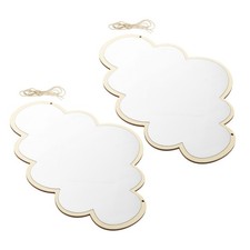 2 Pcs Miroir Cadre En Bois