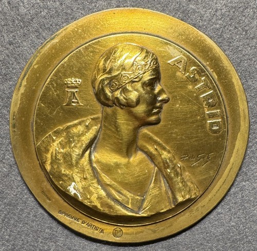 Médaille belge reine astrid - reine,