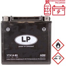 BATTERIE LANDPORT YTX14-BS 12V