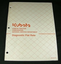 Kubota Flat Rate Manual T G B F L M Series Mower Tractor Diagnostic Book OEM