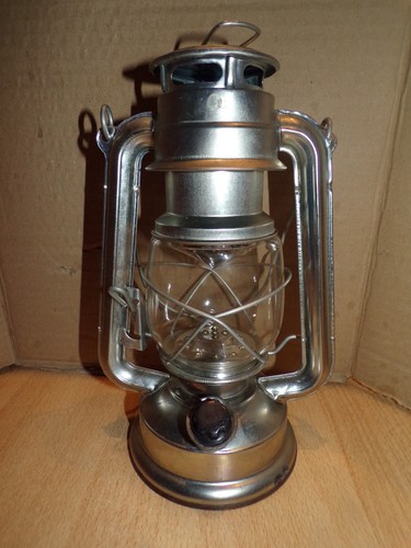Lampe tempête grise métal - lampe,