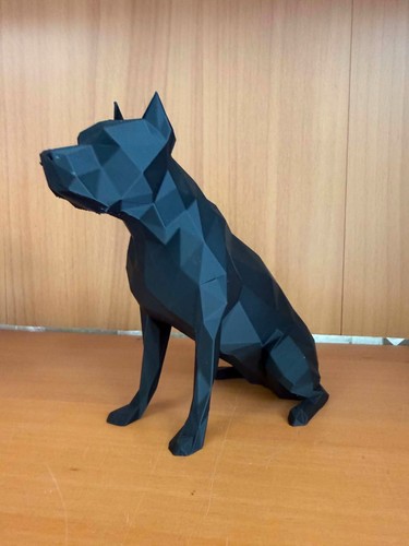 Statue pit bull - pit-bull, staff