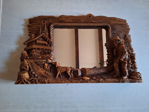 Grand cadre miroir sculpté - cadre,